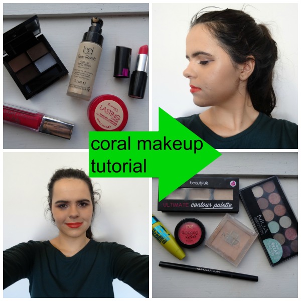 coral makeup look